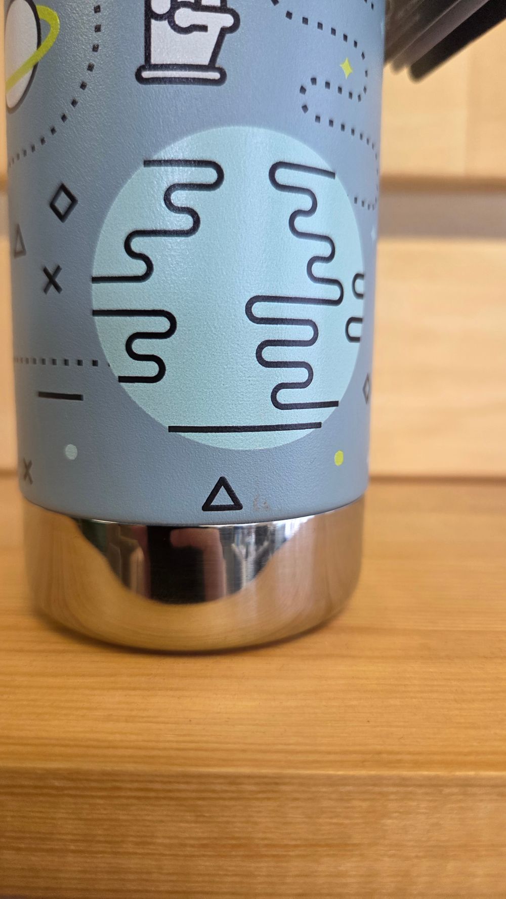 Детская термобутылка Klean Kanteen Insulated Kid Classic Flip Sport 12oz (355 мл) Launch Plan (витринный образец, потертости)