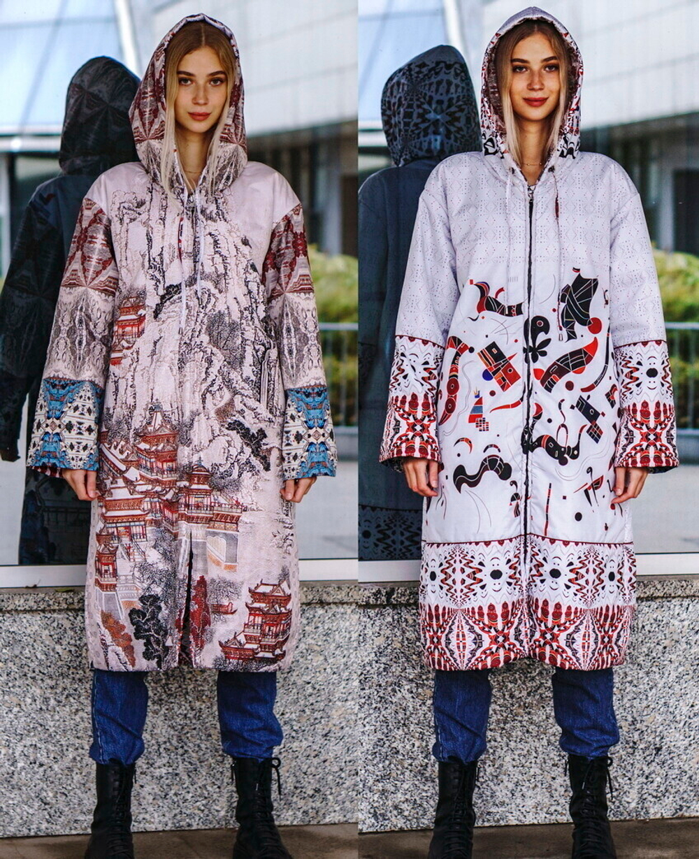 Двустороннее пальто-парка