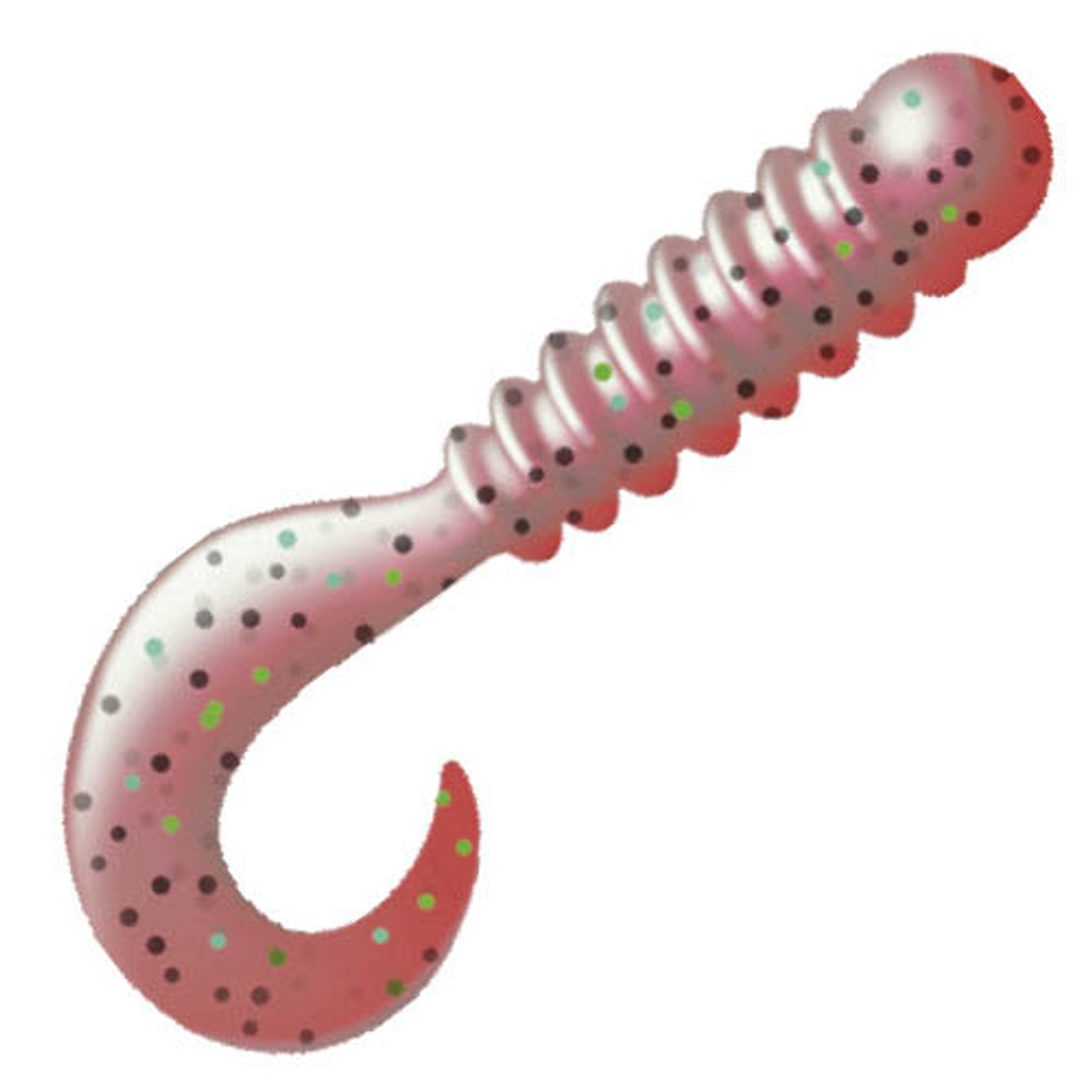 Приманка ZUB-TWIST-NANO  30мм(1,2")-15шт, (цвет 504) красный с блестками