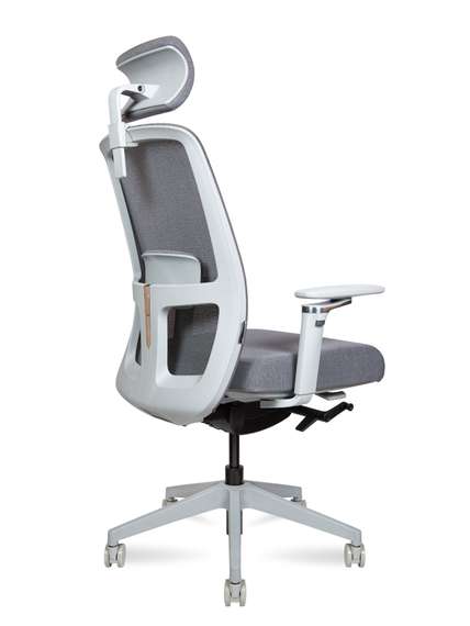 Кресло офисное Норден / Алтай / Altai  / серый пластик / серая сетка / серая ткань