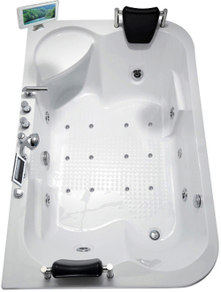 Акриловая ванна Gemy 180х116 G9085 O L с гидромассажем