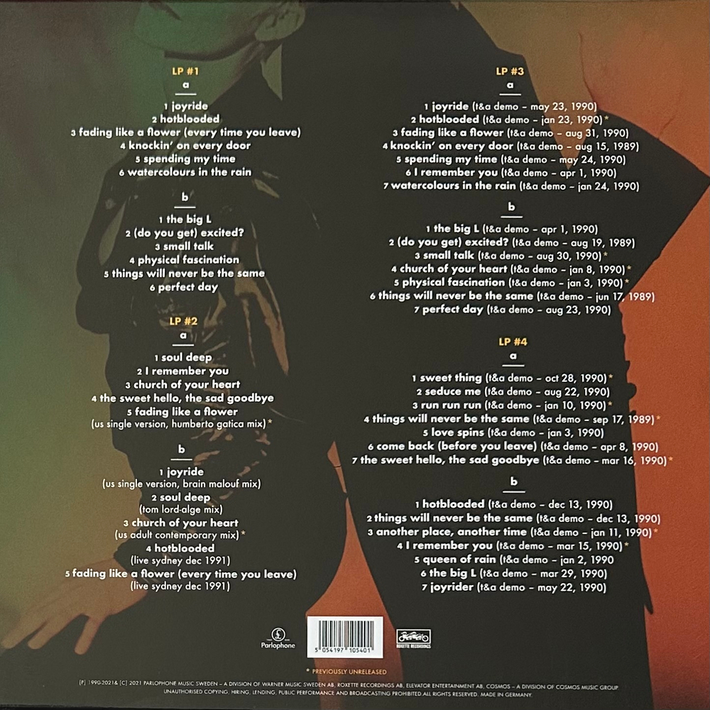 Roxette ‎– Joyride 4LP (Германия 2021г.)