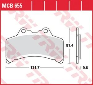 Колодки тормозные дисковые TRW MCB655