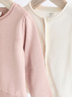 Кардиган для малышей Next K82-422, 2 шт., Розовый, Белый