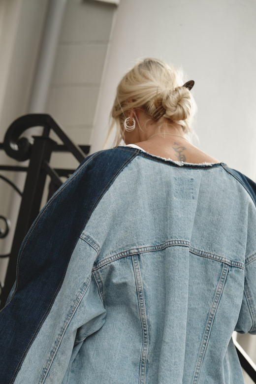 Upcycling куртка с волнами