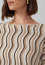 Легкий свитер тонкой вязки Relaxed Fit с рисунком волнистой текстуры Black Label