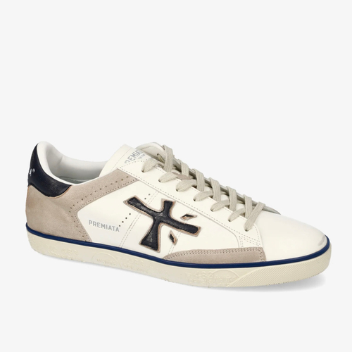 Кожаные кеды Premiata Steven 7285 на шнуровке