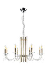 Люстра Crystal Lux AURELIO SP8 GOLD+CHROME/TRANSPARENT