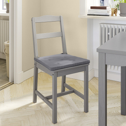 IKEA JUSTINA  (ИКЕА ЙУСТИНА)  -  Подушка для стула, серая, 42/35x40x4 см