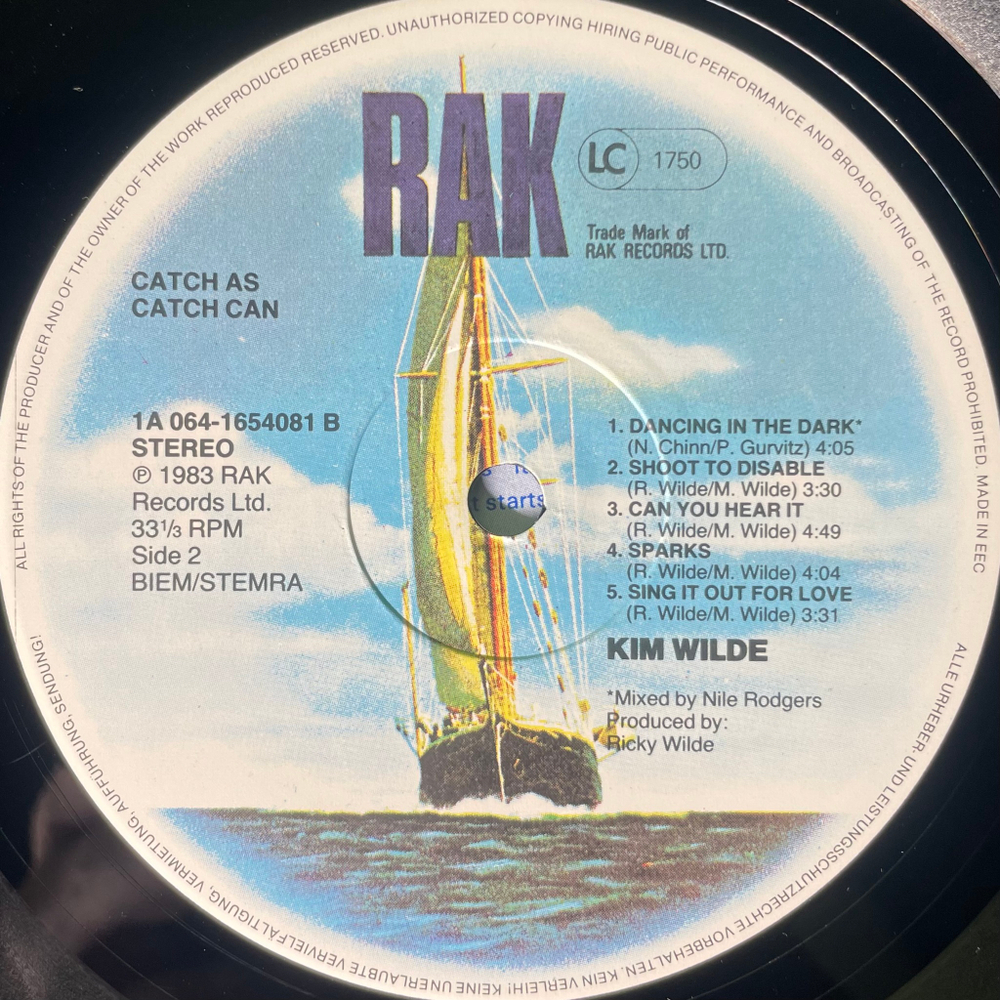 Kim Wilde - Catch as catch Can (Голландия 1983г.)