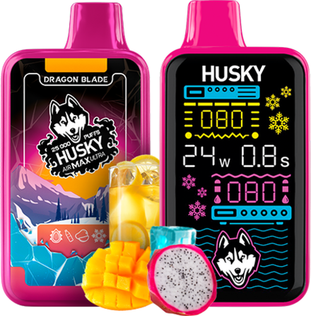 Husky Airmax Ultra Dragon blade - манго, драконий фрукт и холодный лимонад 25000 затяжек 20мг Hard (2% Hard)