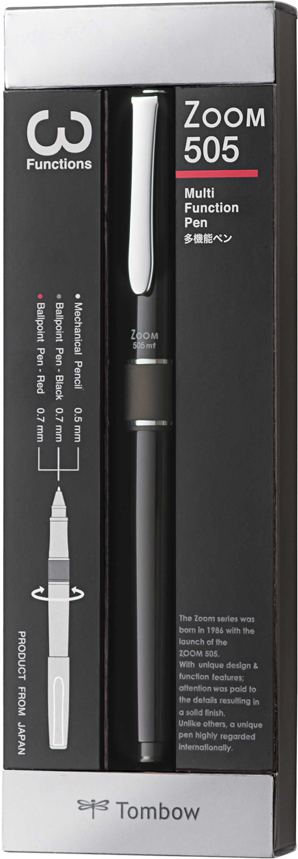 Многофункциональная ручка Tombow Zoom 505MF Black