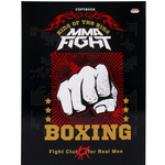 Тетрадь 48л., А5, клетка, Проф-Пресс, "Мужской спорт" скрепка, мелованный картон, выб.лак, 5 дизайнов в спайке