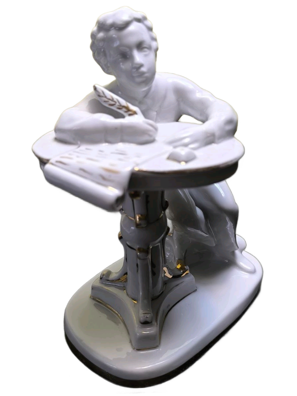 Фарфоровая статуэтка "Юный Пушкин", ЛФЗ, 1960 - 1970 гг.