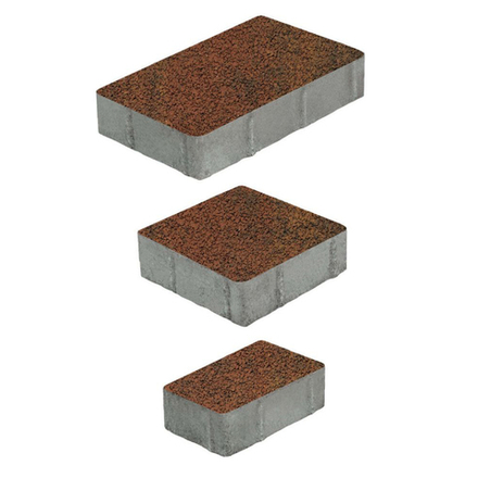 Тротуарная плитка СТАРЫЙ ГОРОД - Листопад гранит Арабская ночь, комплект из 3 видов плит