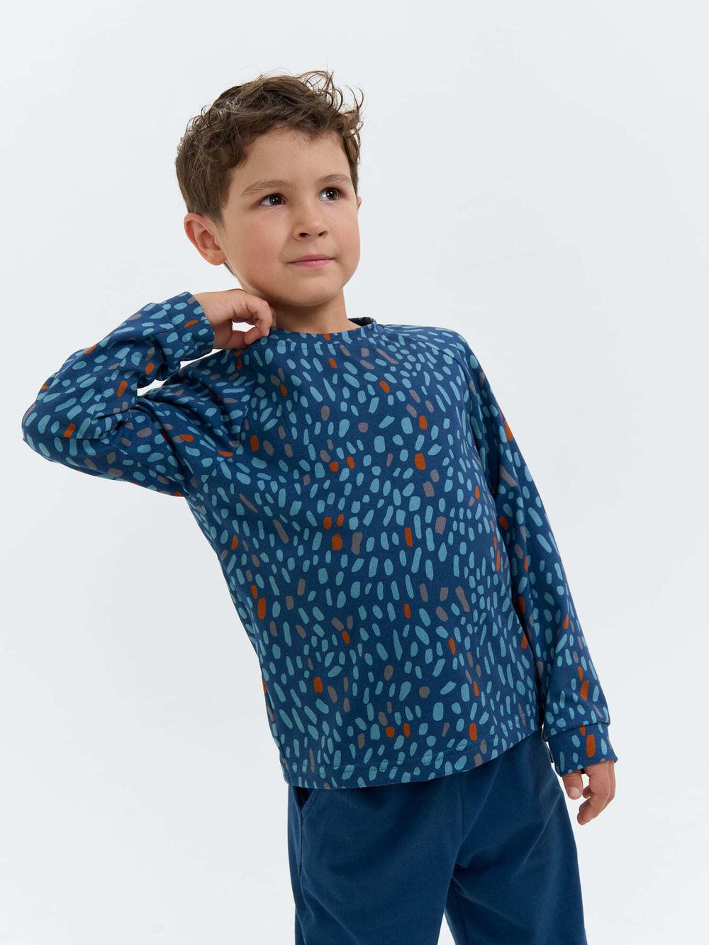 Лонгслив оверсайз "Синий Бэмби"