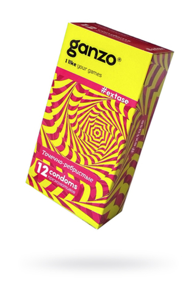 Презервативы Ganzo Extase точечные и ребристые № 12