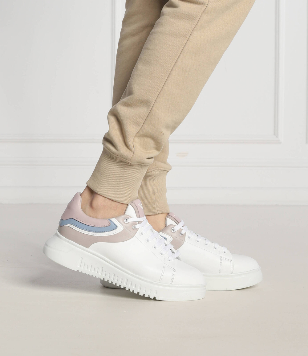 Кожаные кроссовки Emporio Armani - белый(X3X024 XN314)