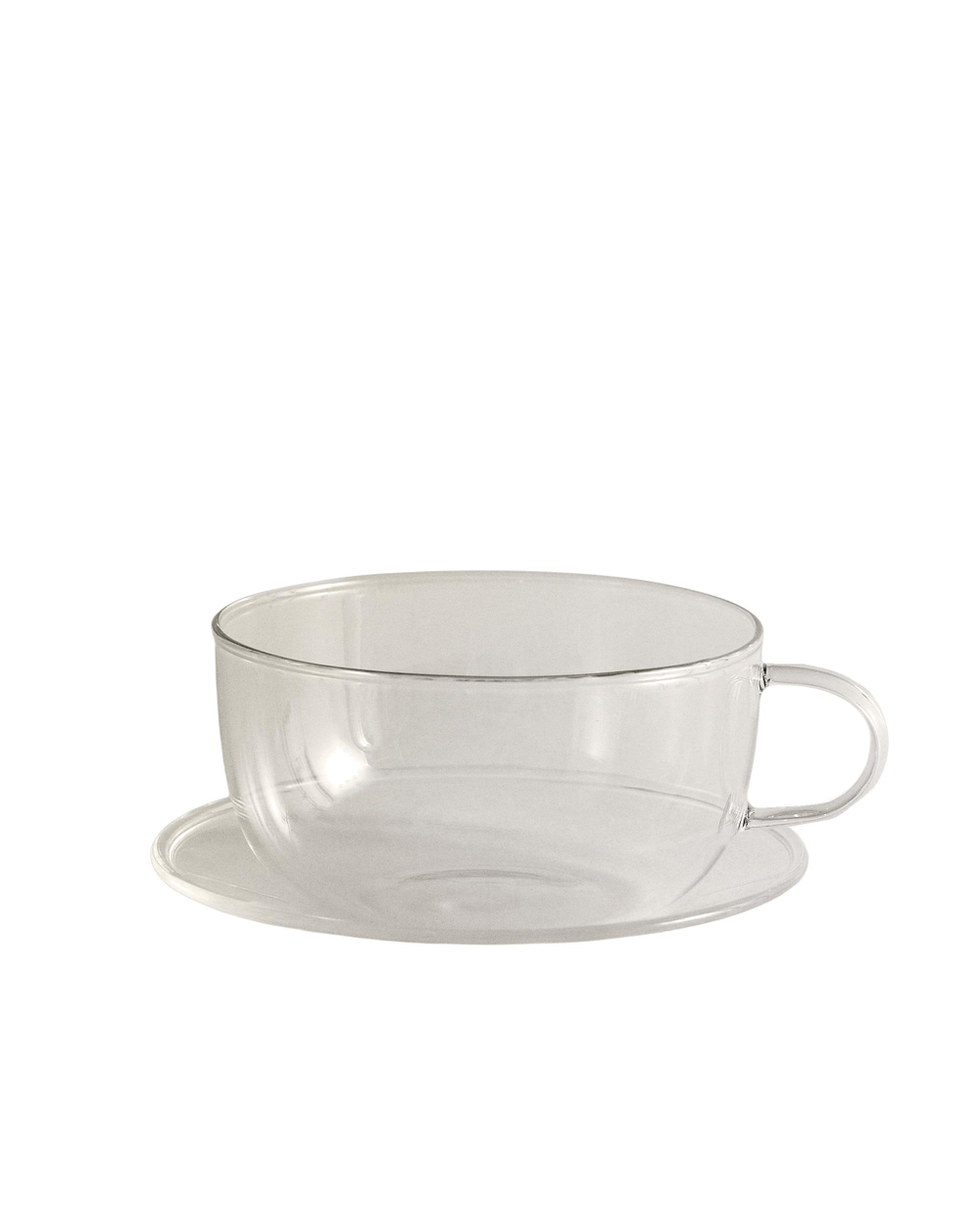 Zara Home чайная пара из боросиликатного стекла, цвет серебристый, 16 см