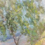 Картина маслом авторская в паспарту 30х40 см на стену для интерьера "Полуденный зной"