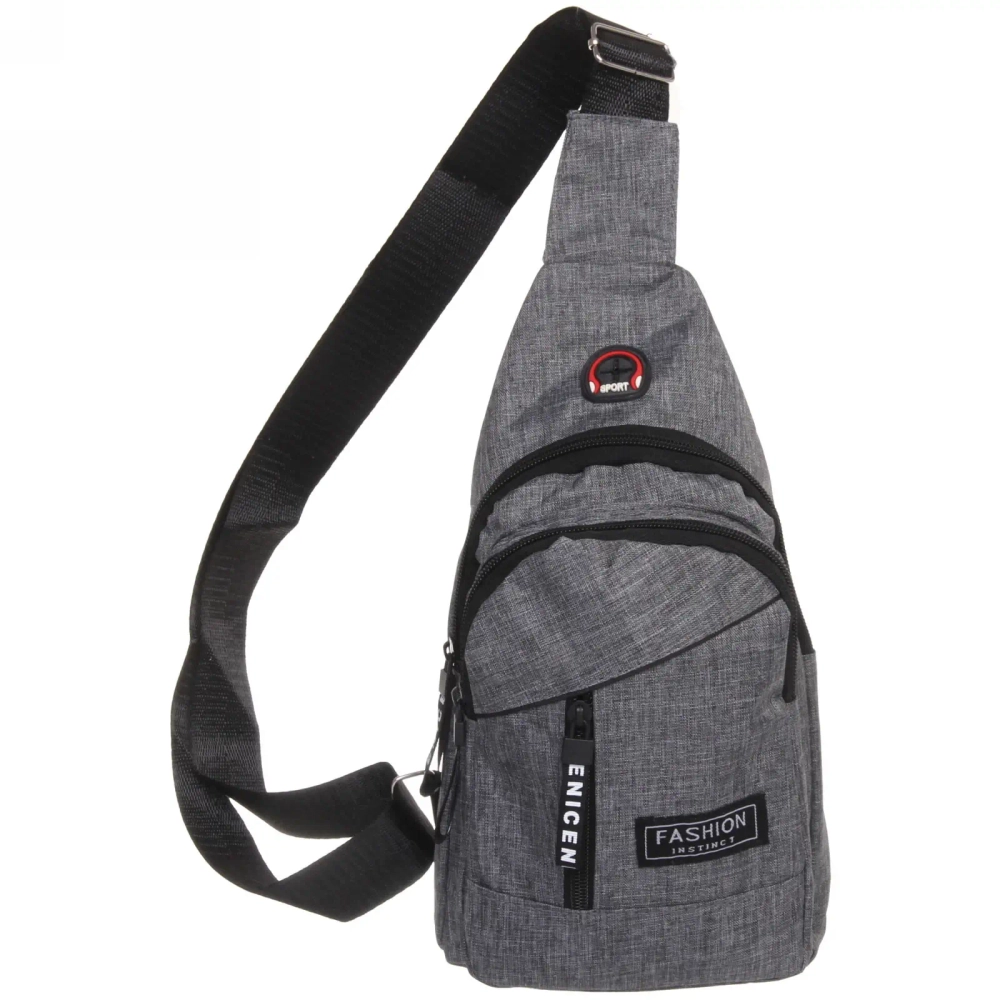 Сумка - мессенджер «Element - hit», цвет серый, два отделения, 30*17*5см
