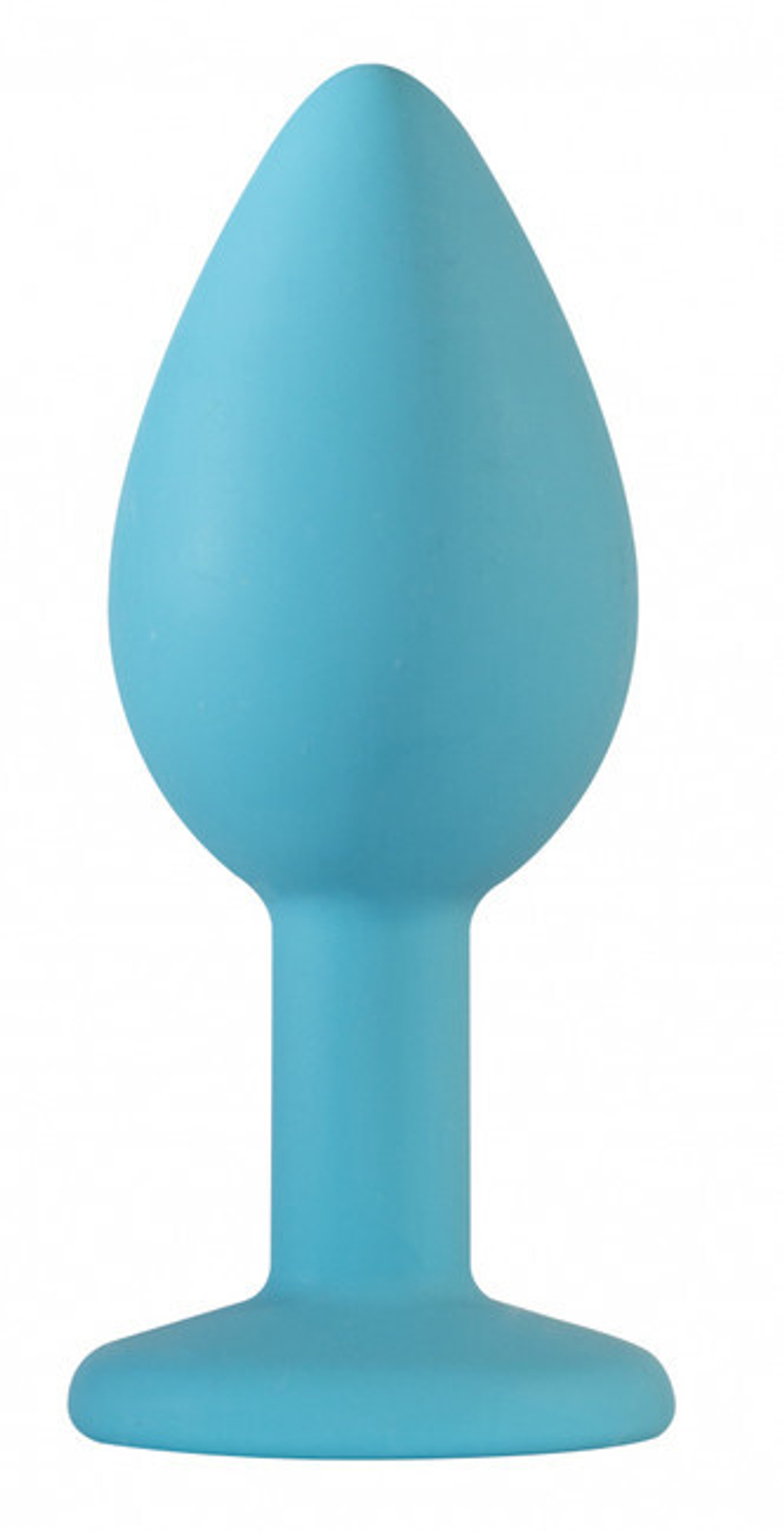 Малая силиконовая пробочка с сиреневым кристаллом Cutie Small (7,3 см , голубой ) (Цвет: голубой)