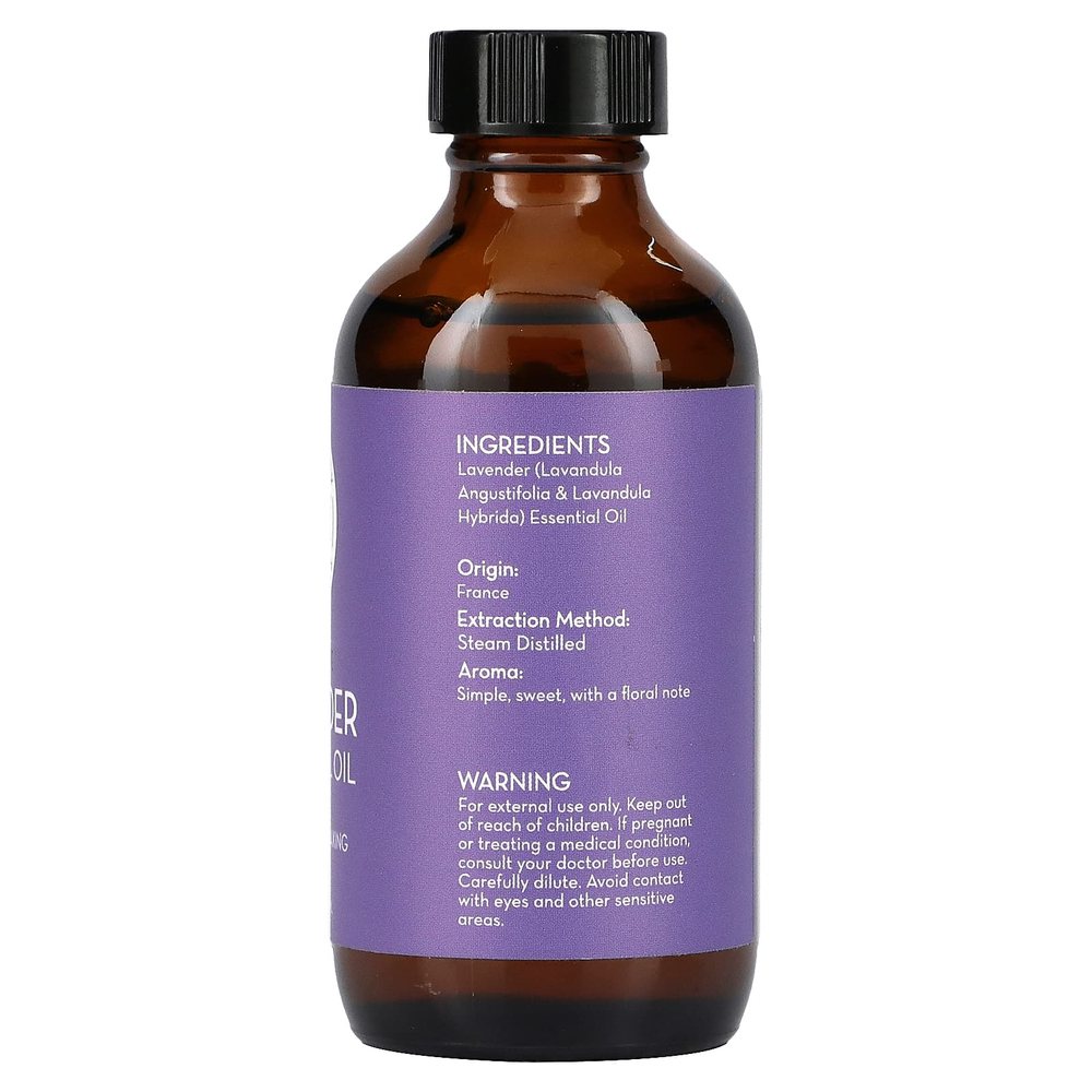Pure Body Naturals, 100% чистое эфирное масло лаванды, 120 мл (4 жидк. унц.)