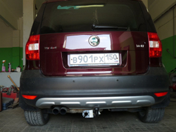 Фаркоп для Skoda Yeti (2009-) (без электрики) (паспорт и сертификат) AvtoS.SK07