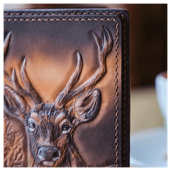 Кожаная обложка на паспорт «Сохатый»