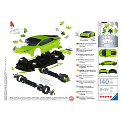 Ravensburger - 3D Пазл Ламборгини Хуракан Эво Verde 108 шт. 112999