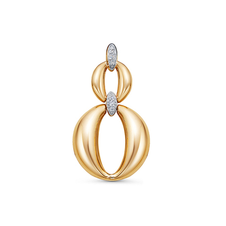 Подвеска из золота 585 пробы с Фианит