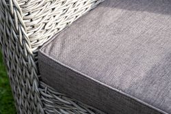 "Капучино сингл" лаунж-зона из искусственного ротанга (гиацинт), цвет серый