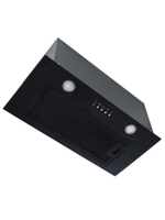Вытяжка кухонная Quin-60 (BLACK) черный, D150мм, 1200м3/ч, полновстраиваемая, мотор 230Ватт, металл 60см, кнопочное управл.(MACBI)