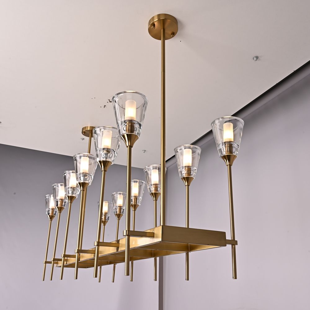 Люстра На Штанге Torche De Verre Linear Chandelier 12 By Imperiumloft