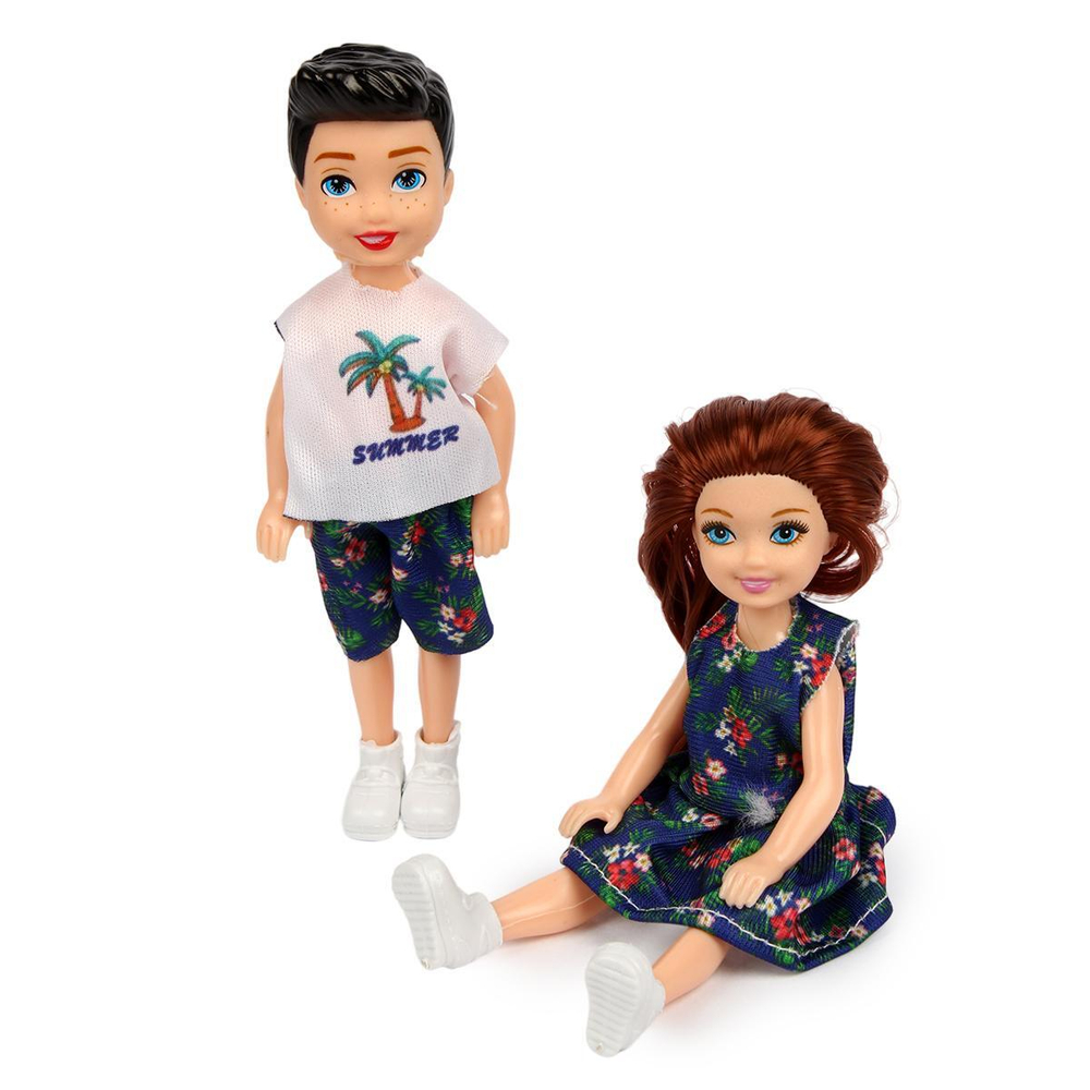 Кукла тип Модель с семьей, пакет YY2069F