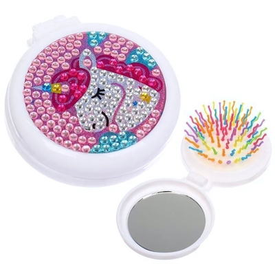 Расческа массажная детская складная "Карамель. Единорог" розовый (Huangyan Shunchang)