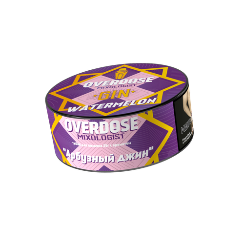 М. Табак для кальяна Overdose Gin Watermelon (Арбузный джин), 25 гр.