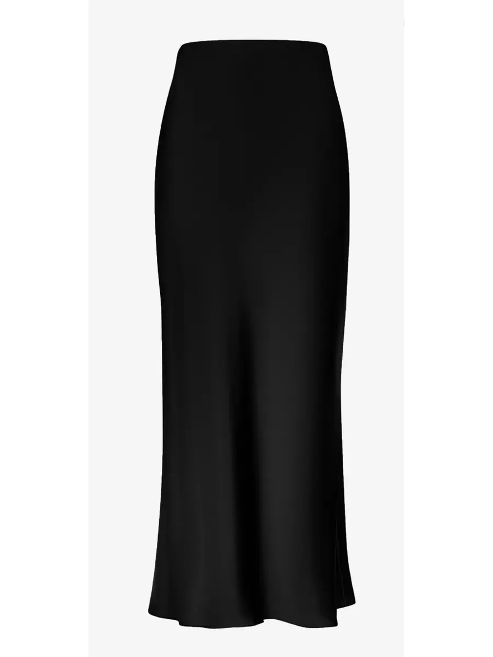 Весенняя юбка атласная плотная, черная, на резинке,