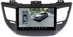 Магнитола для Hyundai Tucson 3 2015-2018 (штатная КЗВ, рамка черная) - FarCar BX9-360-8101B монитор 9.5" 2K QLED на Android 13, Быстрая, CarPlay, 4G SIM-слот, 4 камеры в комплекте