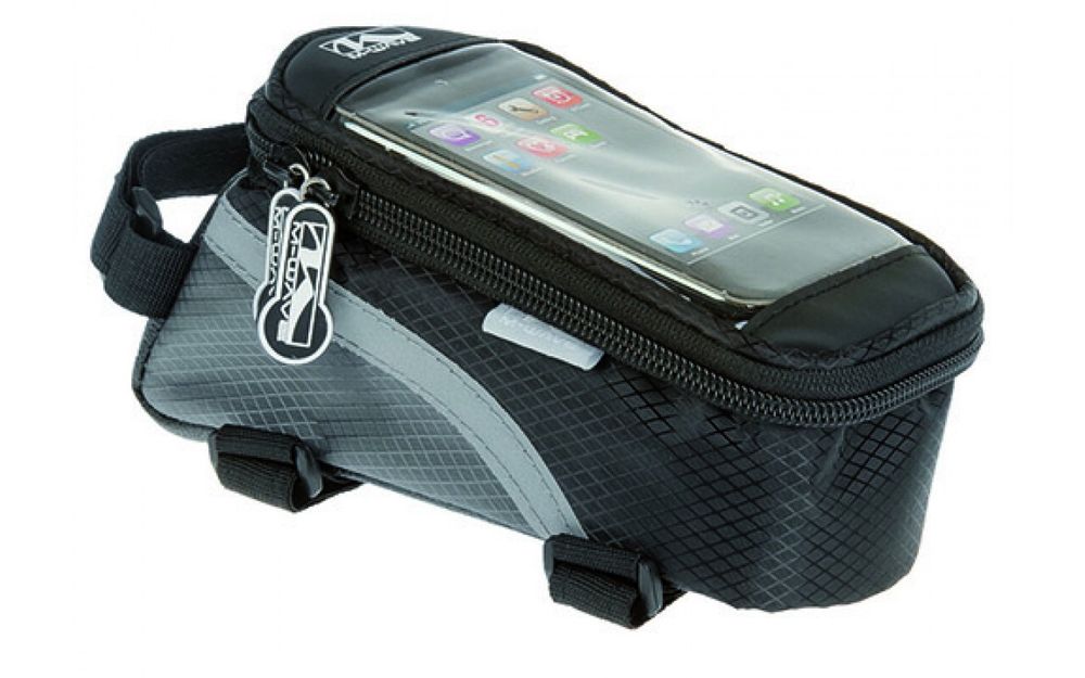 Сумочка-чехол+бокс для смартфона ROTTERDAM TOP L M-WAVE черно-серая