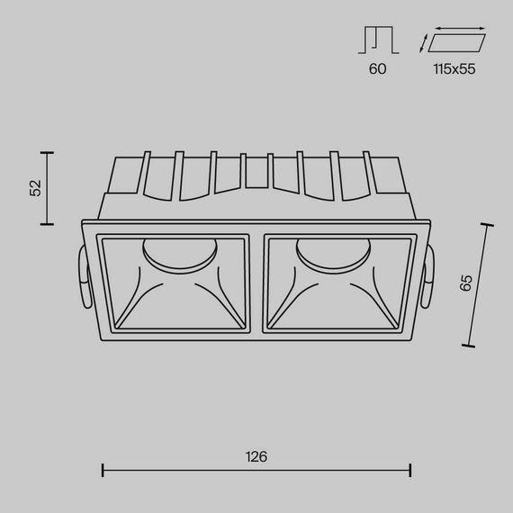 Встраиваемый светильник Maytoni Alfa LED DL043-02-10W3K-D-SQ-WB