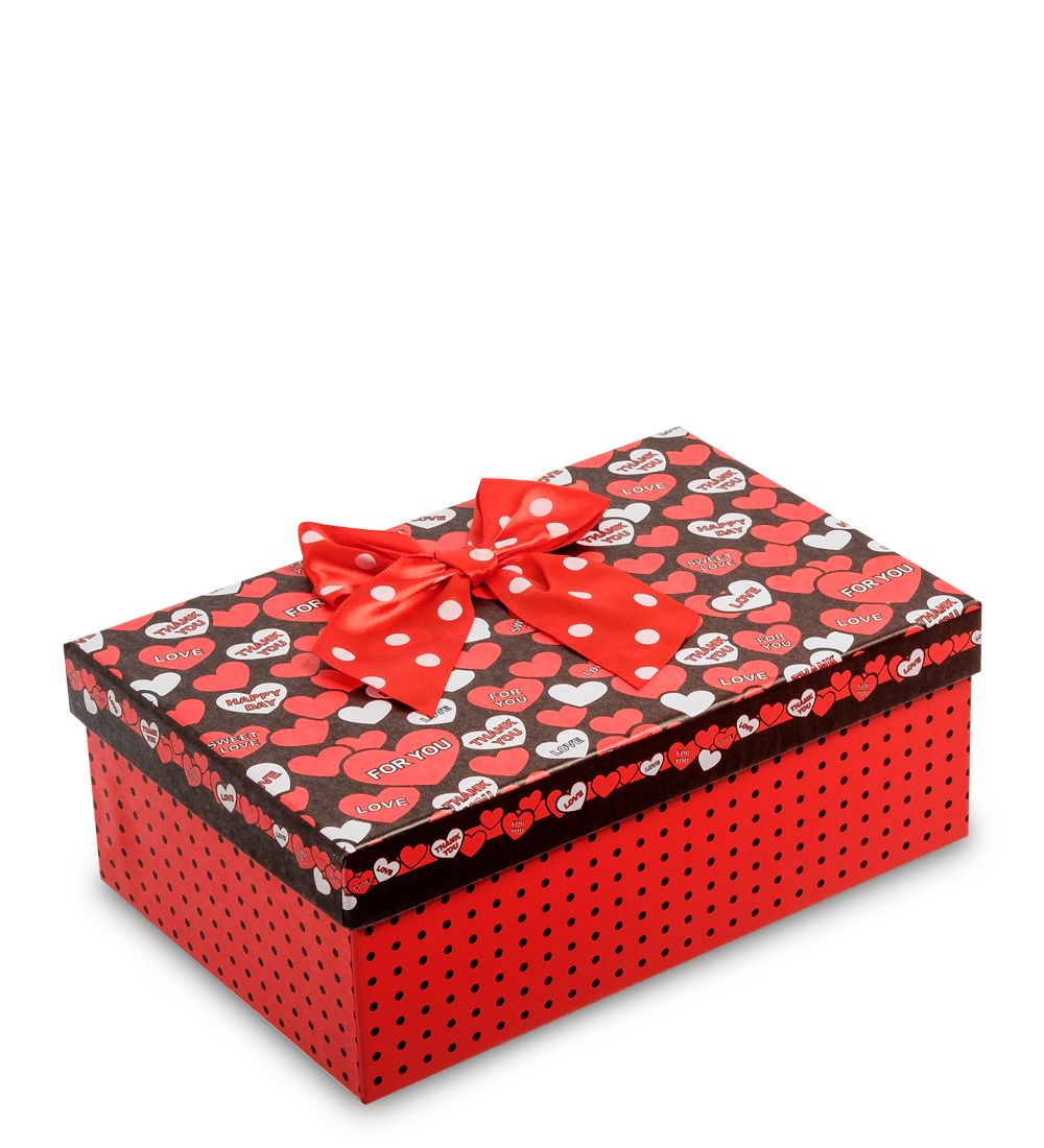 WG-14/2-A Коробка подарочная «Прямоугольник» цв.красн./черн.