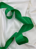 Лента атласная зеленая 4 см