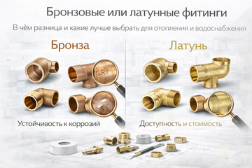 Бронзовые или латунные фитинги — в чём разница и какие лучше выбрать для отопления и водоснабжения?