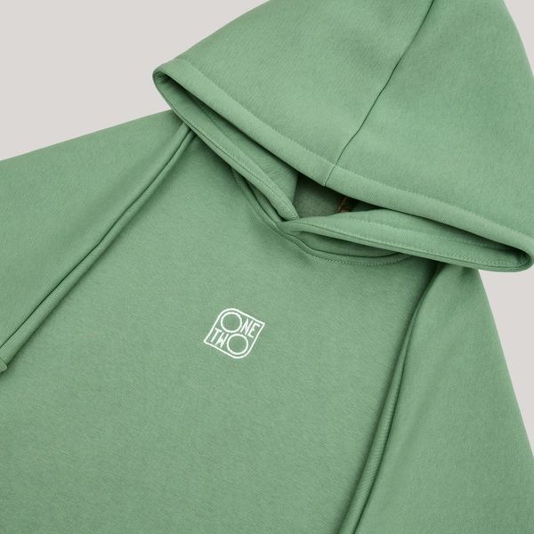 Худи Basic Basil утепленный зеленый - фото 2