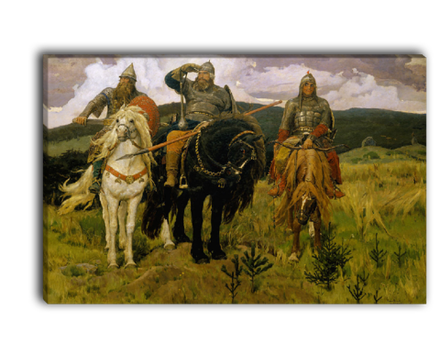 Картина "Богатыри", Васнецов, печать на холсте