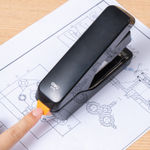 Степлер DELI до 55 листов, пластиковый корпус, облегченное нажатие (скобы №24/6, 26/6, 24/8), черный