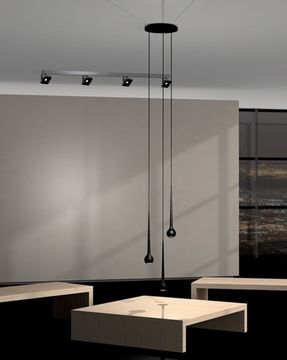 подвесной светильник Tobias Grau Falling Waters ( 3 lamps+ black )