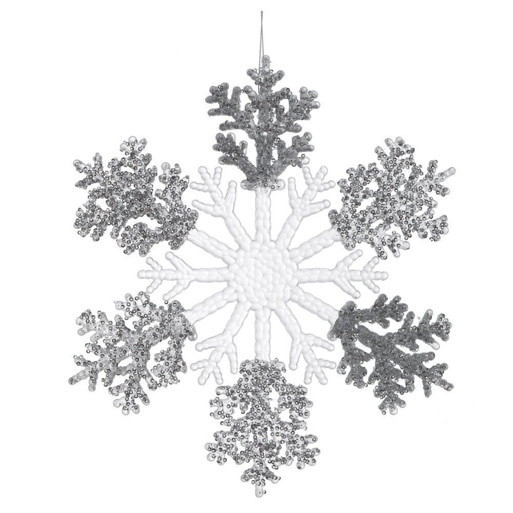 GAEM Изделие декоративное подвесное "Снежинка", L27 W0,5 H27 см, 3в.