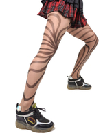 Колготки с крупным радиальным принтом (Размер: S-M-L) (Цвет: бежевый)